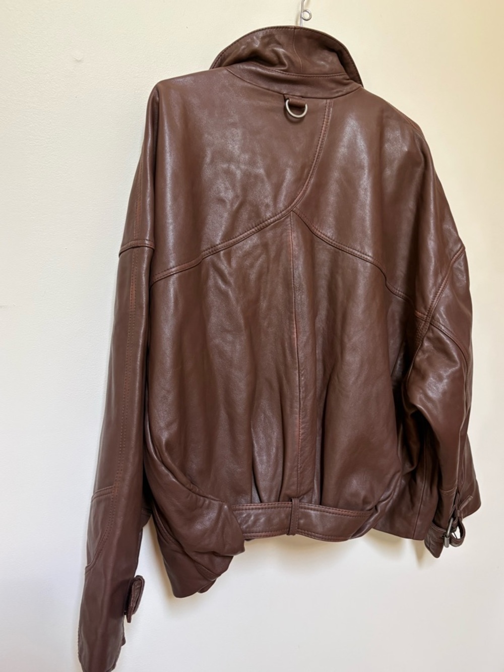 NWOT Free People We The Free Sonny Leather Pullover Jacket Size Large - Picture 14 of 16